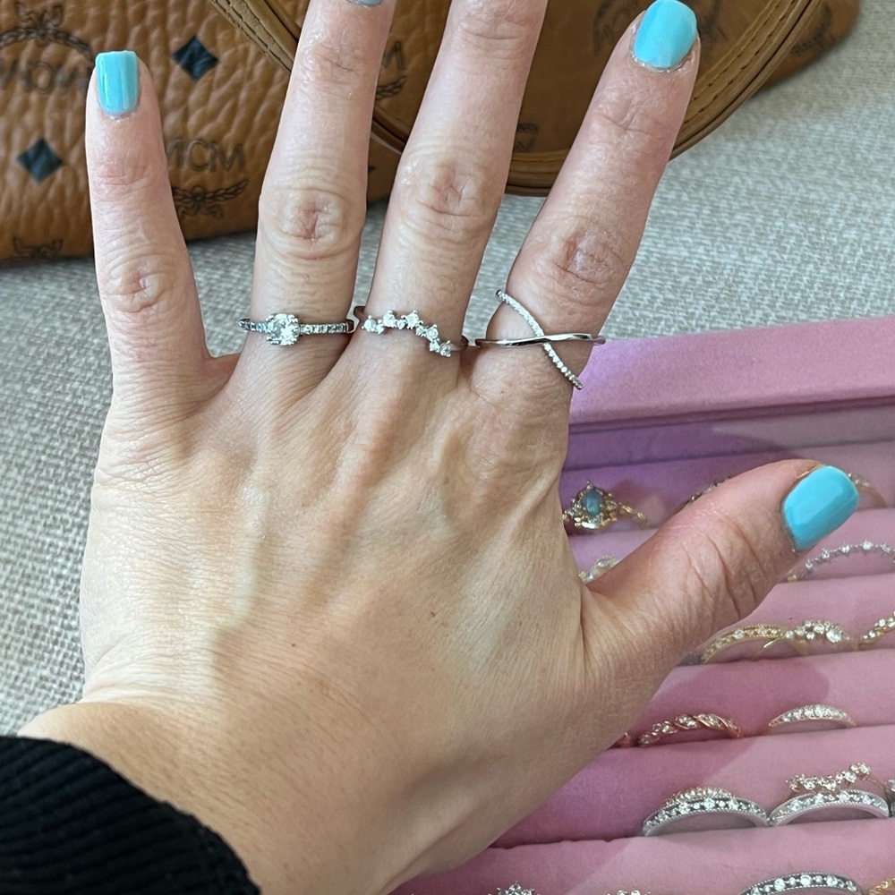 14k gold infinity rings total 10 rings